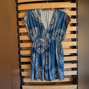 Navy and Cream Swim Coverup